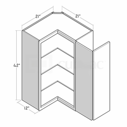 Montclair Sapphire WSQ2442: 42" High Square Corner Wall Cabinet: Assembled Kitchen Cabinets