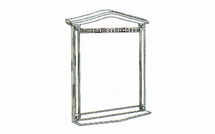 MR3036-Bathroom Wall Mirror:Danbury White Vanity Cabinet