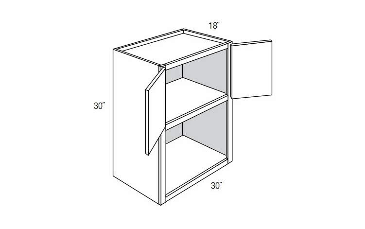 MW3030: Wall Microwave Cabinet: Dover Lunar RTA Kitchen Cabinet