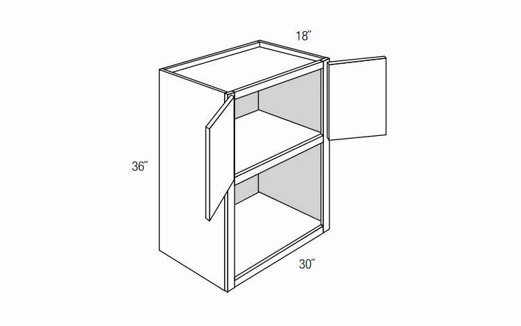 MW3036: Wall Microwave Cabinet: Dover Norwich RTA Kitchen Cabinet
