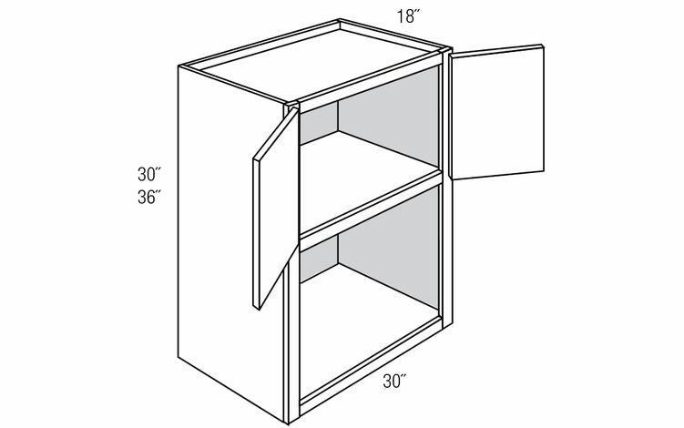 MW3036: Wall Microwave Cabinet: Essex RTA Kitchen Cabinet