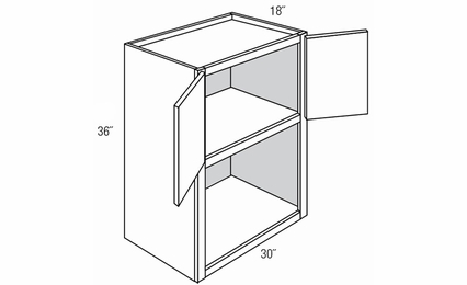 MW3036: Wall Microwave Cabinet: Trenton Slab RTA Kitchen Cabinet
