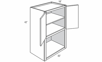 MW3042: Wall Microwave Cabinet: Essex RTA Kitchen Cabinet