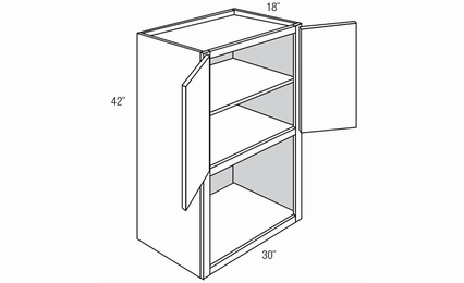 MW3042: Wall Microwave Cabinet: Yarmouth Raised RTA Kitchen Cabinet