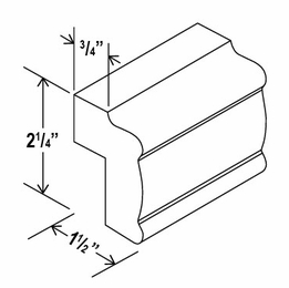 Navy Blue LRM8: Light Rail Molding: Assembled Kitchen Cabinets