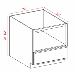 Navy Blue MB30: Microwave Base Cabinet: Assembled Kitchen Cabinets