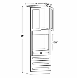 Navy Blue O308424: Oven Pantry Cabinet: Assembled Kitchen Cabinets