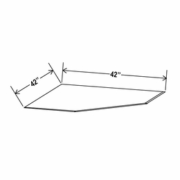 Navy Blue SBF4242: Corner Sink Base Floor: Assembled Kitchen Cabinets