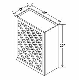 Navy Blue WRC2430: Wine Rack: Assembled Kitchen Cabinets
