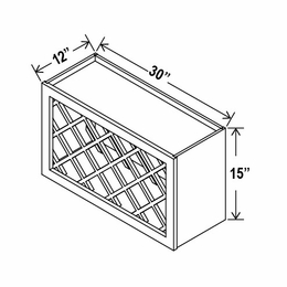 Navy Blue WRC3015: Wine Rack: Assembled Kitchen Cabinets