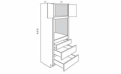 OC3396: Tall Oven Cabinet: Essex RTA Kitchen Cabinet