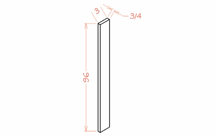 Oxford Cashmere F396: Tall Filler: RTA Kitchen Cabinets