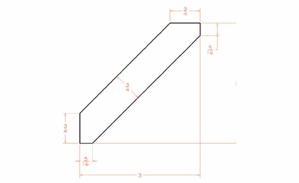 Oxford Cashmere LACM8: Large Angle Crown Molding: RTA Kitchen Cabinets