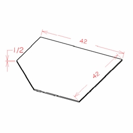 Oxford Cashmere SBF4242: Diagonal Corner Sink: RTA Kitchen Cabinets
