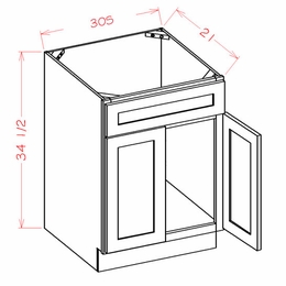 Oxford Cashmere VS30S: Vanity Sink Base Cabinet: RTA Kitchen Cabinets
