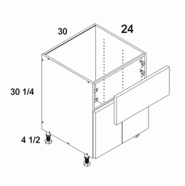 Palermo Gloss White FSB30: Farm Sink Base Cabinet: RTA Kitchen Cabinets