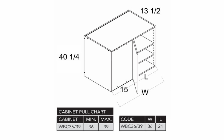 Palermo Gloss White WBC36/3940: Wall Blind Corner Cabinet: RTA Kitchen Cabinets