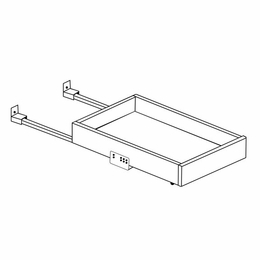 Petit Oak 18RT-DR: Dove Tail Roll Out Tray: RTA Kitchen Cabinet