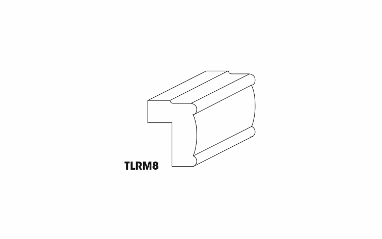 Petit Oak TLRM8: Traditional Light Rail Molding: RTA Kitchen Cabinet