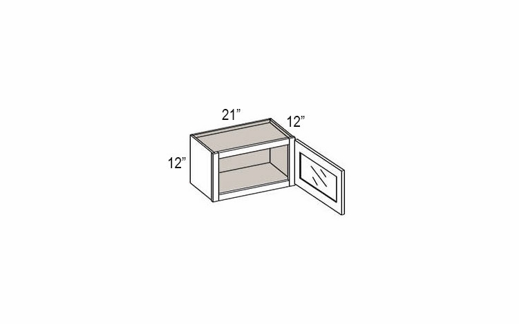 Petit Oak W2112: Single Door Wall Cabinet: RTA Kitchen Cabinet
