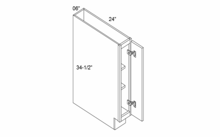 Profile Caviar B06FHD: Base Cabinet With Full Height Door: RTA Kitchen Cabinets