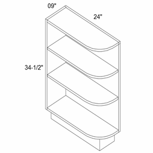 Base Open End Shelf Cabinets schemantics image