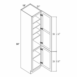 Profile Caviar VALP1884: Vanity Linen Pantry Cabinet: RTA Kitchen Cabinets