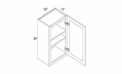 Profile Caviar W1236: 36" Height Wall Cabinet: RTA Kitchen Cabinets