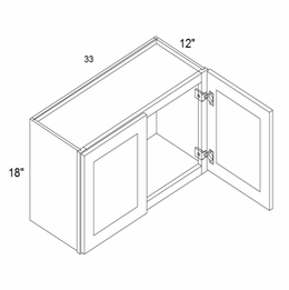 Profile Caviar W3318: 18" Height Wall Cabinet: RTA Kitchen Cabinets