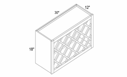 Profile Caviar WR3018: Wine Rack Cabinet: RTA Kitchen Cabinets