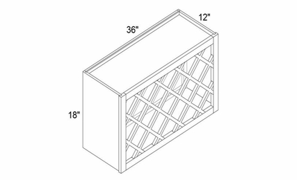 Profile Caviar WR3618: Wine Rack Cabinet: RTA Kitchen Cabinets