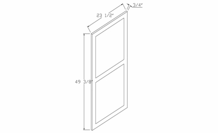 Profile Glacier BPRP: Base Dummy Door: RTA Kitchen Cabinets
