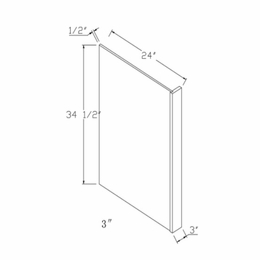 Profile Glacier DWP3: Dishwasher Panel: RTA Kitchen Cabinets