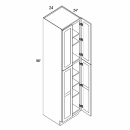 Profile Glacier P2496: 4 Door Pantry Cabinet: RTA Kitchen Cabinets