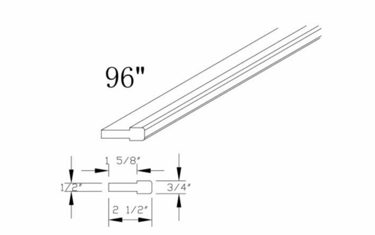 Profile Glacier STKM: Stacking Molding: RTA Kitchen Cabinets