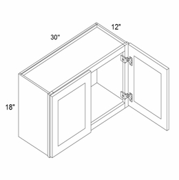 Profile Glacier W3018: 18" Height Wall Cabinet: RTA Kitchen Cabinets