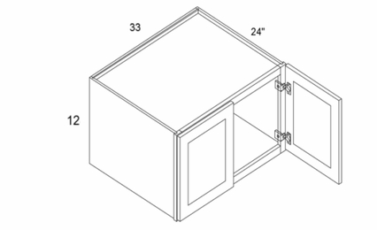 Profile Glacier W331224: 24" Depth Refrigerator Wall Cabinet: RTA Kitchen Cabinets