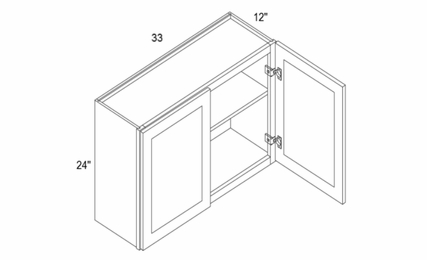 Profile Glacier W3324: 24" Height Wall Cabinets: RTA Kitchen Cabinets
