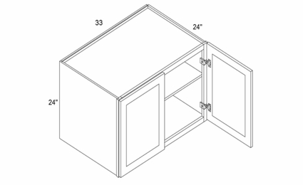 Profile Glacier W332424: 24" Depth Refrigerator Wall Cabinet: RTA Kitchen Cabinets