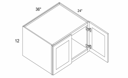 Profile Glacier W361224: 24" Depth Refrigerator Wall Cabinet: RTA Kitchen Cabinets