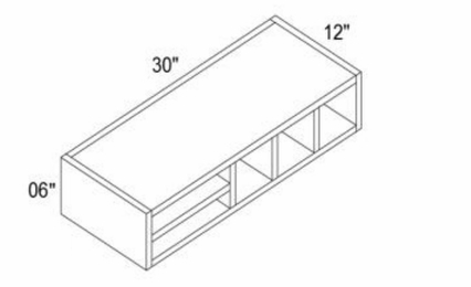Profile Glacier WO306: Wall Organizer Cabinet: RTA Kitchen Cabinets