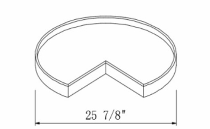 Profile Maple BLS33-TRAY: Lazy Susan Tray: RTA Kitchen Cabinets