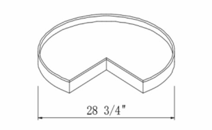 Profile Maple BLS36-TRAY: Lazy Susan Tray: RTA Kitchen Cabinets