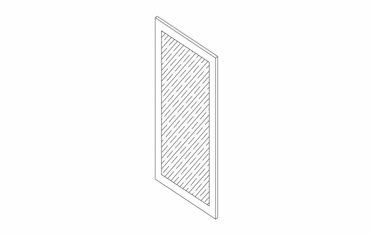 Profile Maple W1812GD: Glass Door: RTA Kitchen Cabinets