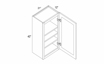 Profile Maple W2142: 42" Height Wall Cabinet: RTA Kitchen Cabinets