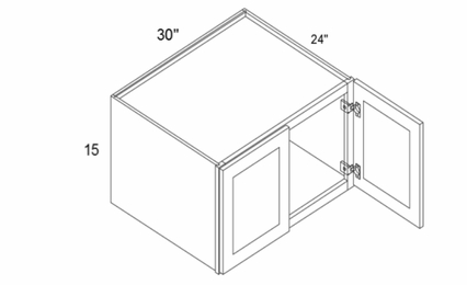 Profile Maple W301524: 24" Depth Refrigerator Wall Cabinet: RTA Kitchen Cabinets