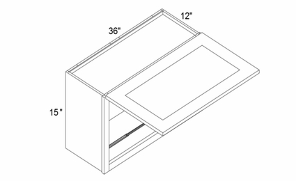 Profile Maple W3615FUD: Flip Up Door Wall Cabinet Single Door: RTA Kitchen Cabinets