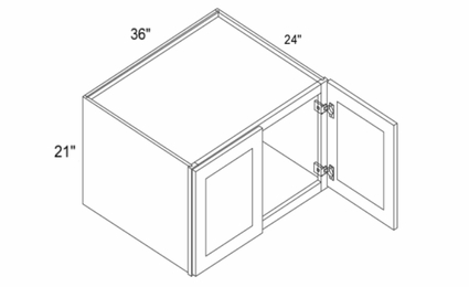 Profile Maple W362124: 24" Depth Refrigerator Wall Cabinet: RTA Kitchen Cabinets