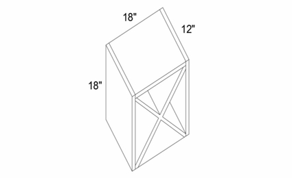 Profile Maple WR1818: Wine Rack Cabinet: RTA Kitchen Cabinets