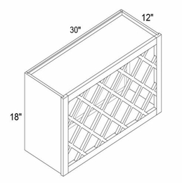 Profile Maple WR3018: Wine Rack Cabinet: RTA Kitchen Cabinets
